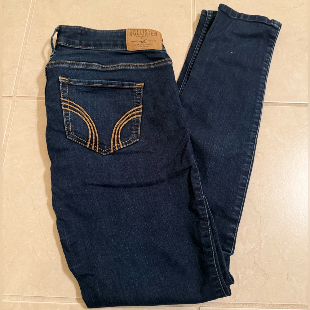 Holster Super Skinny dark wash jeans size 5S W27 L29 color 028